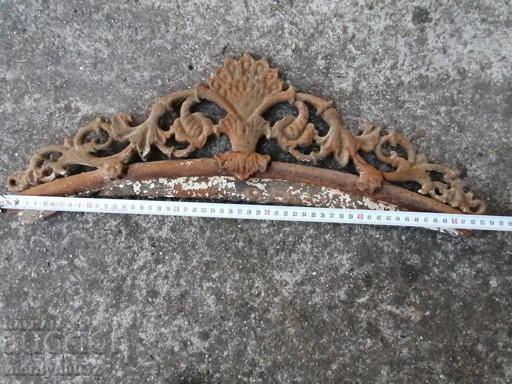 Auction Decoration panel from embossed cast iron late 19th century bas-relief Auction Decoration panel from embossed cast iron late 19th century bas-relief