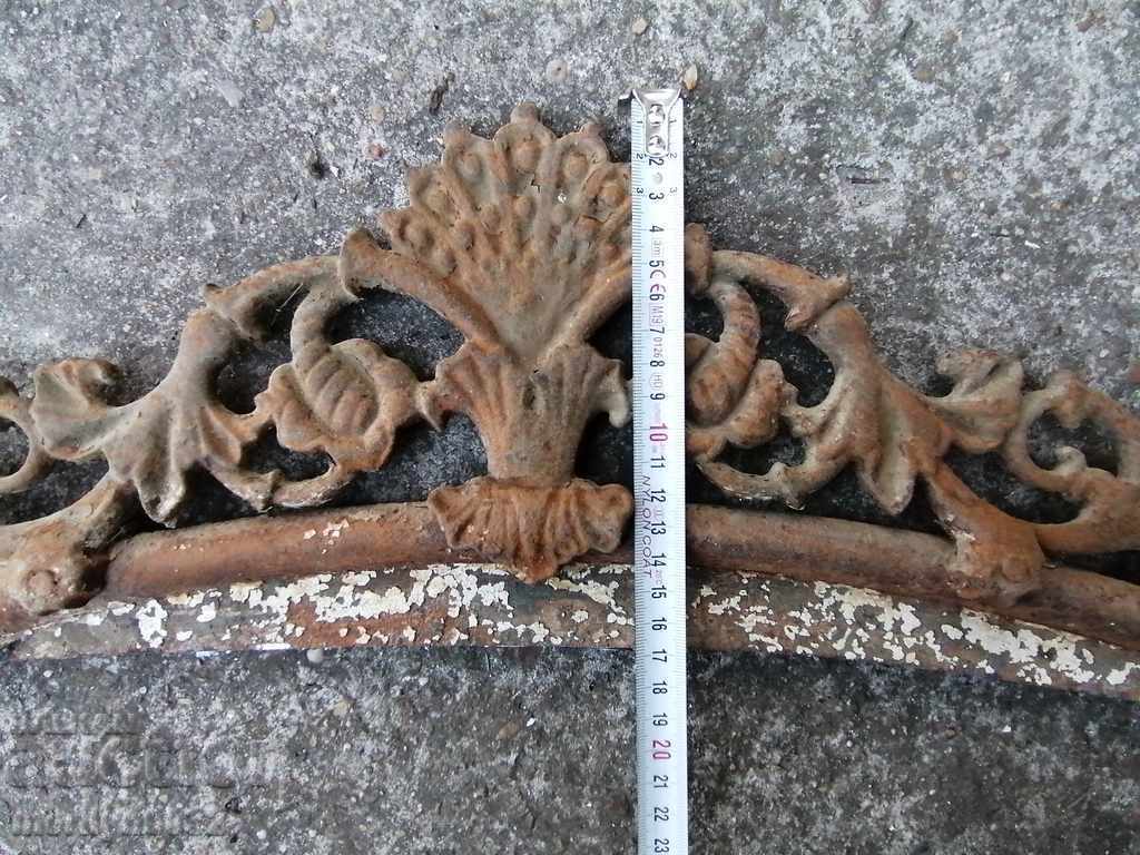 Delivery of Decoration panel from embossed cast iron late 19th century bas-relief Delivery of Decoration panel from embossed cast iron late 19th century bas-relief