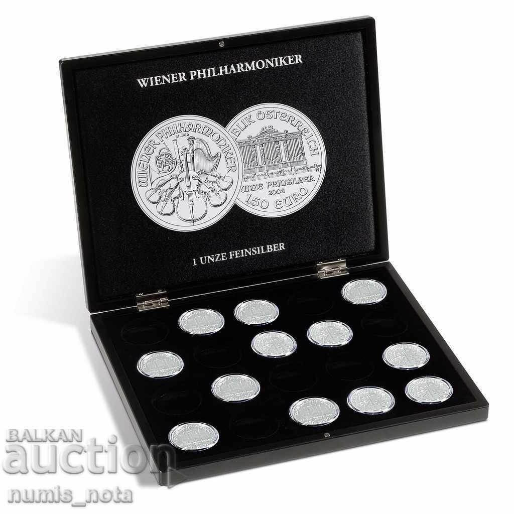луксозна кутия VOLTERRAза 20 броя монети Виенска Филхармония