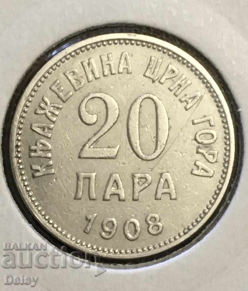 Muntenegru 20 perechi 1908 (3) Rar!