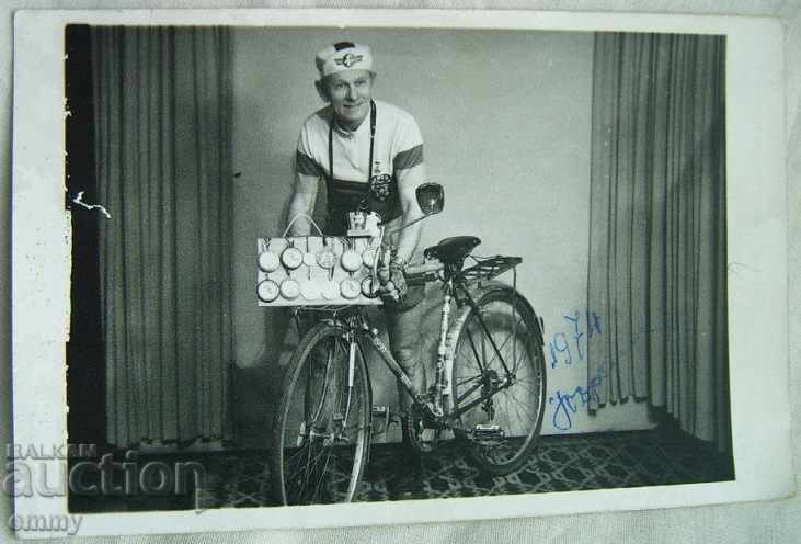 Fotografie veche autograf ciclist ciclist 1974