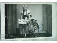 Стара снимка колело състезател велосипедист автограф 1974 г.