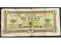 2288 Bulgaria voucher 1 lev Corecom 1970