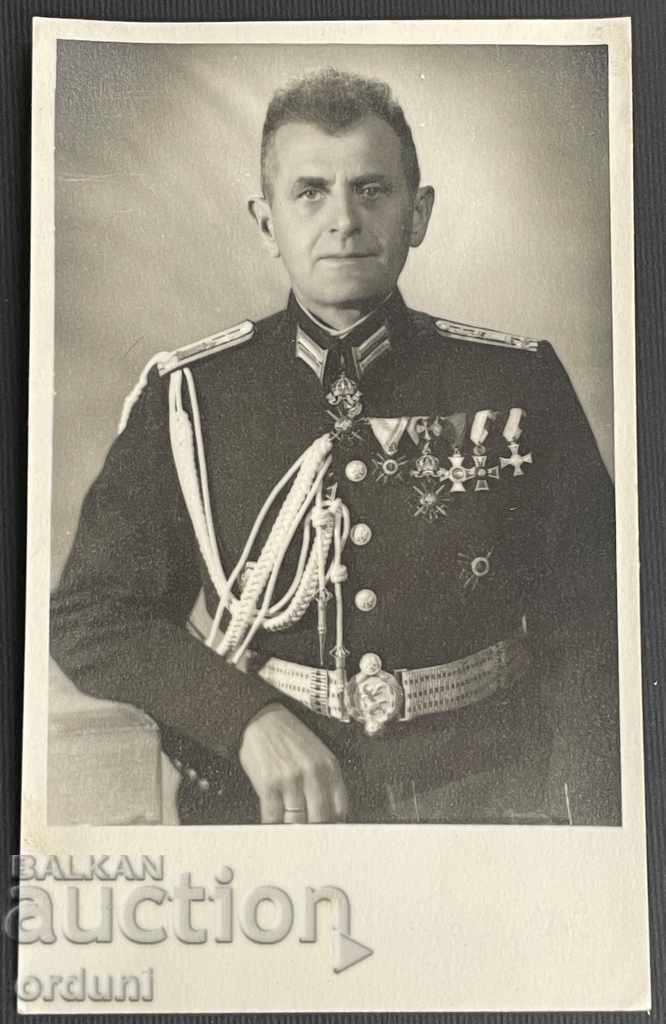 2290 Царство България полковник военен Юрист с ордени 1941г.