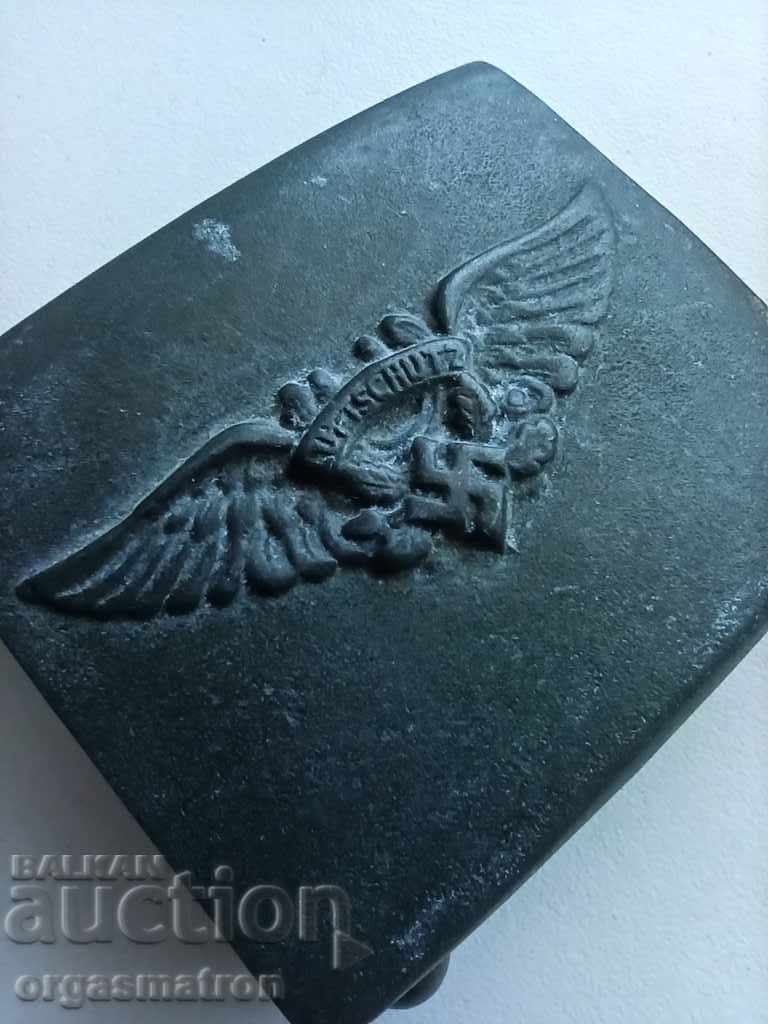 German WW2 Luftschutz Belt Buckle RZM