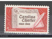 1963. Η.Π.Α. Χάρτης της Καρολίνας.