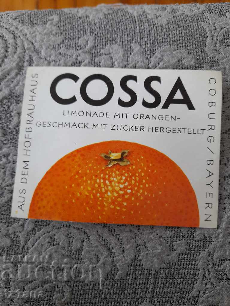 Eticheta de la Limonade Cossa