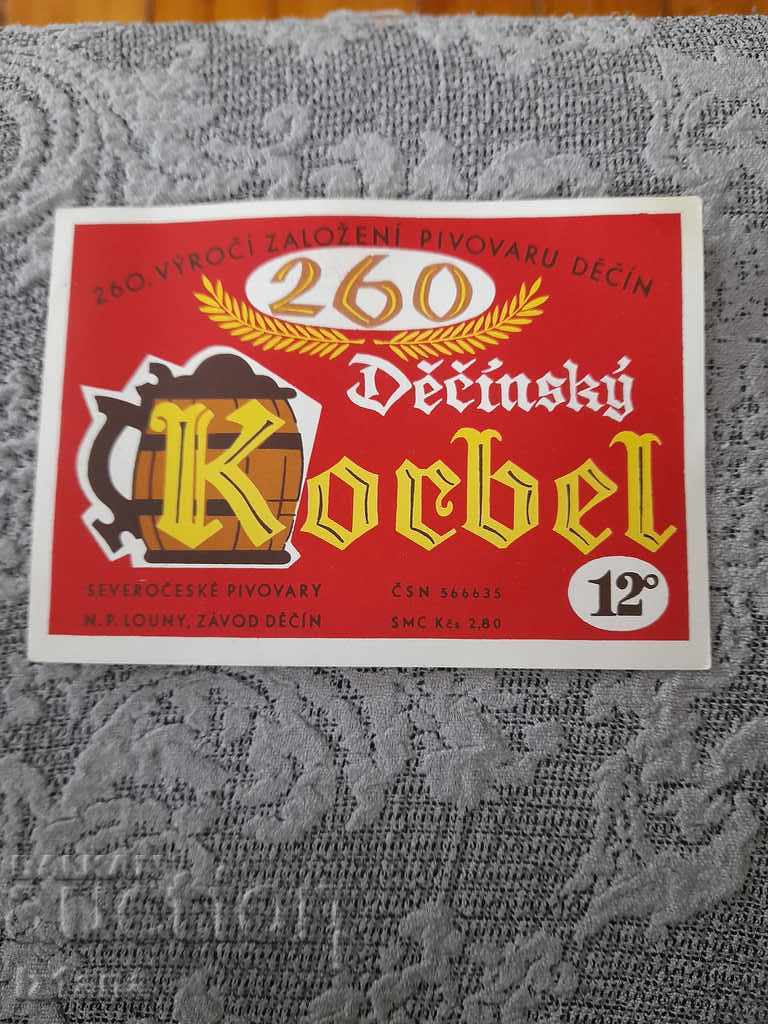 Beer label, Korbel beer