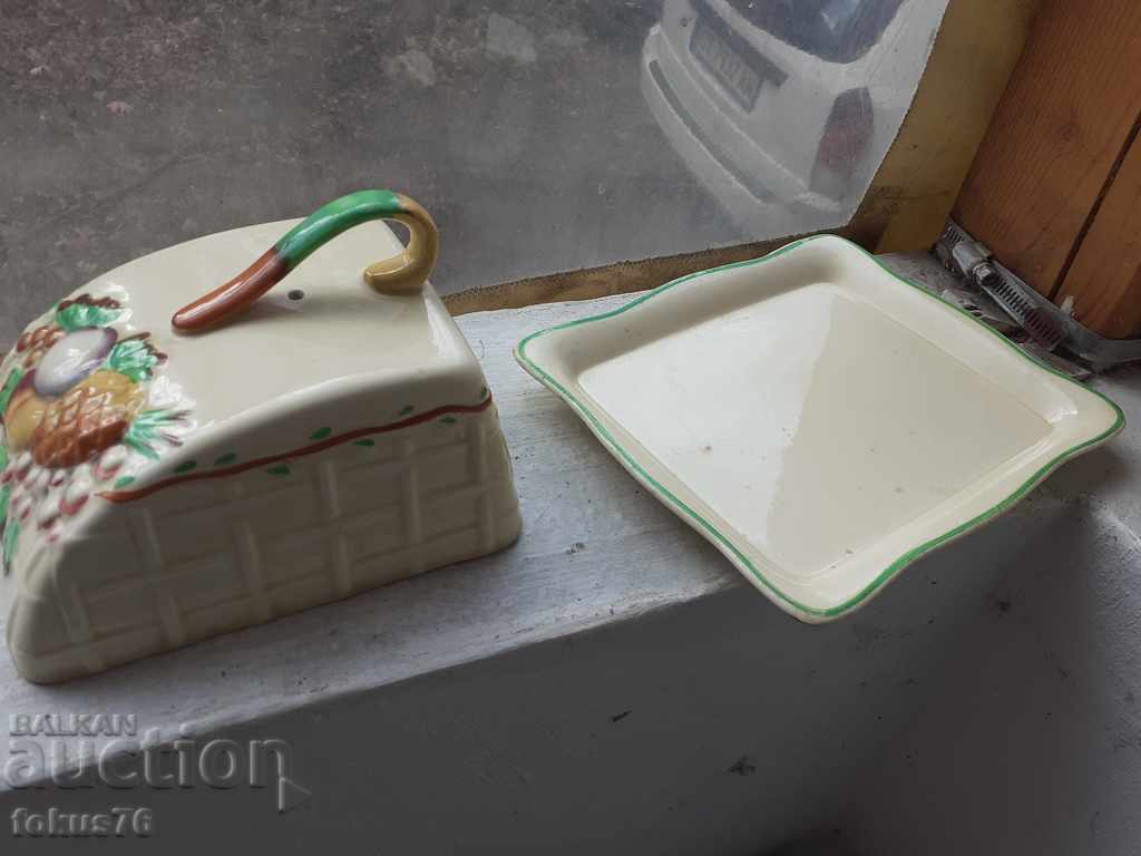 Porcelain oil pan Staffordshire England porcelain - 5