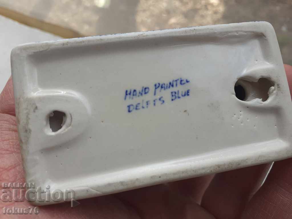 Porcelain figure Delffs Blue Hand Painted porcelain - 6 Porcelain figure Delffs Blue Hand Painted porcelain - 6