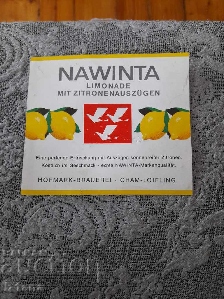 Nawinta lemonade label