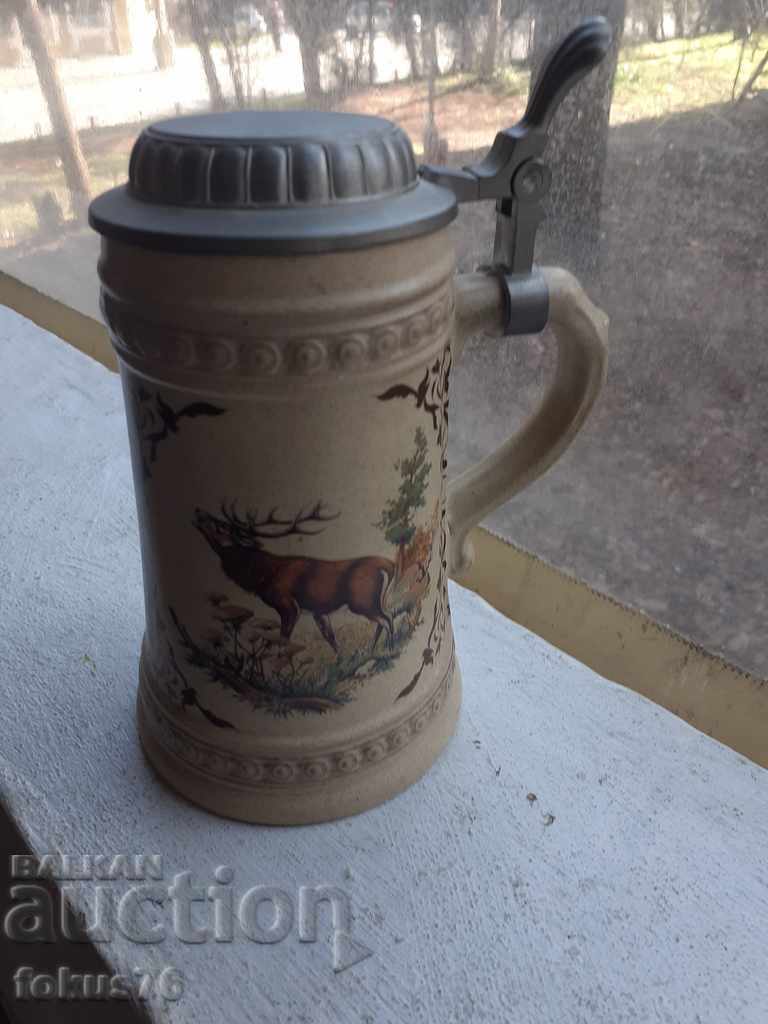 Παλιά σπάνια συλλεκτική κούπα μπύρας θέμα κυνηγιού WMF - 5 Παλιά σπάνια συλλεκτική κούπα μπύρας θέμα κυνηγιού WMF - 5