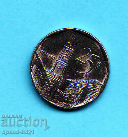 25 cents 1998 coin Cuba