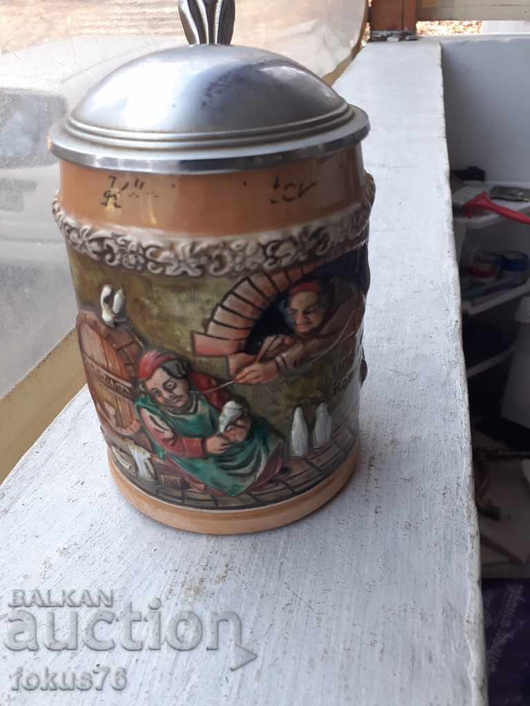 An old rare collector's German beer mug