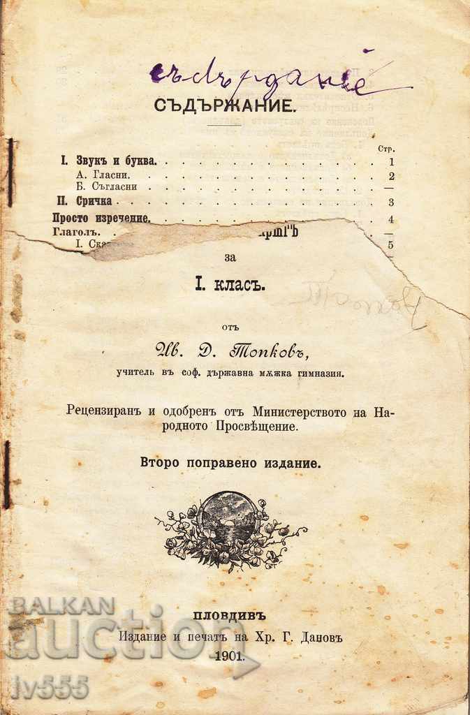 DE VANZARE RAR PRINCIPAL VECHI CARTE-ORTOGRAFIE / IV. TOPKOV 1901