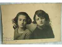 Παλιά φωτογραφία με καρτ ποστάλ κορίτσια - Σόφια, 1926