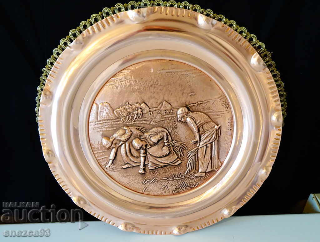 Copper panel, Harvest painting. with price 56.00 BGN | € 28.63 Copper panel, Harvest painting. with price 56.00 BGN | € 28.63