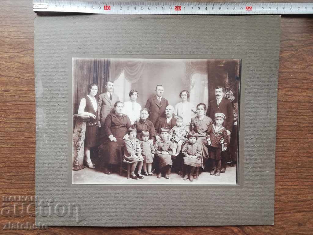 Old cardboard photo - Kapelov family