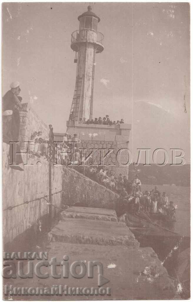 OLD PHOTO VARNA THE OLD LIGHTHOUSE AT THE PORT B314 OLD PHOTO VARNA THE OLD LIGHTHOUSE AT THE PORT B314