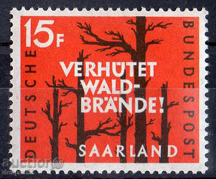 1958 Germania-Saarland. Prevenirea incendiilor forestiere.
