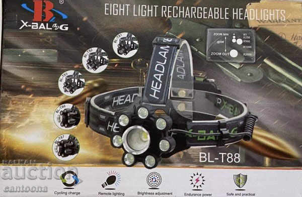 Auction Headband X-BALOG BL-T88 with 1 piece XML T6, 7 pieces CREE XML COB Auction Headband X-BALOG BL-T88 with 1 piece XML T6, 7 pieces CREE XML COB