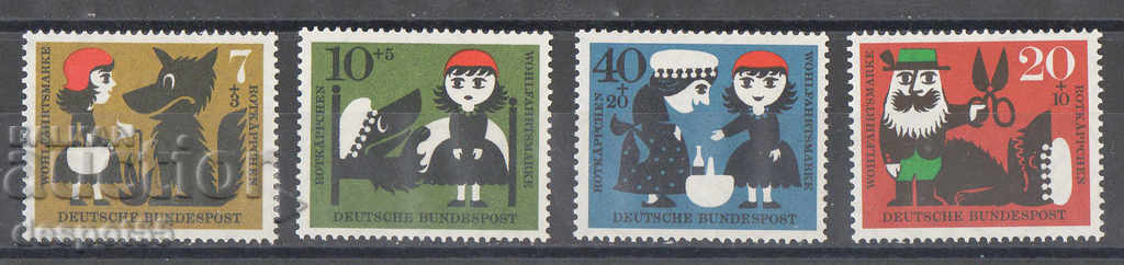 1960. GFR. Φιλανθρωπικές μάρκες - Κοκκινοσκουφίτσα.