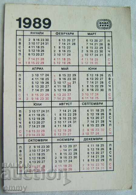 Old calendar 1989 kayaking rowing Vanya Gesheva, Levski with price 4.00 BGN | € 2.05