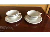 Two tea cups fine branded porcelain Epiag