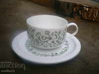 PORCELAIN CUP WITH TEA OR COFFEE PLATE MELITTA GERMANY