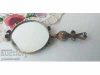 Рядкост!!!Винтидж огледалце бронз,месинг 20те год