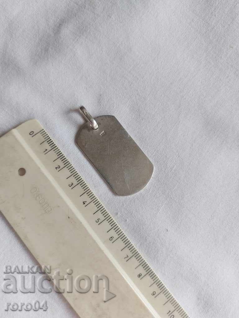 SILVER TILE - MEDALLION - 925 - 5 SILVER TILE - MEDALLION - 925 - 5