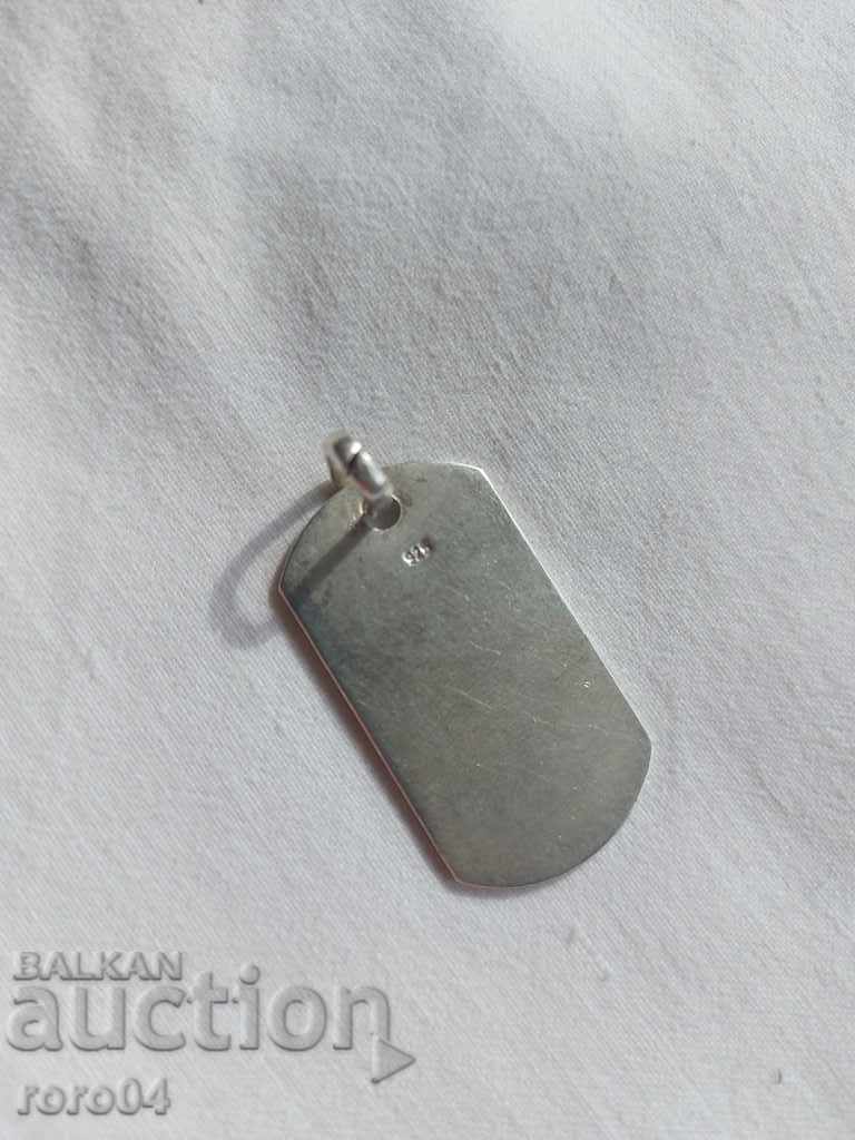 SILVER TILE - MEDALLION - 925 - 6 SILVER TILE - MEDALLION - 925 - 6