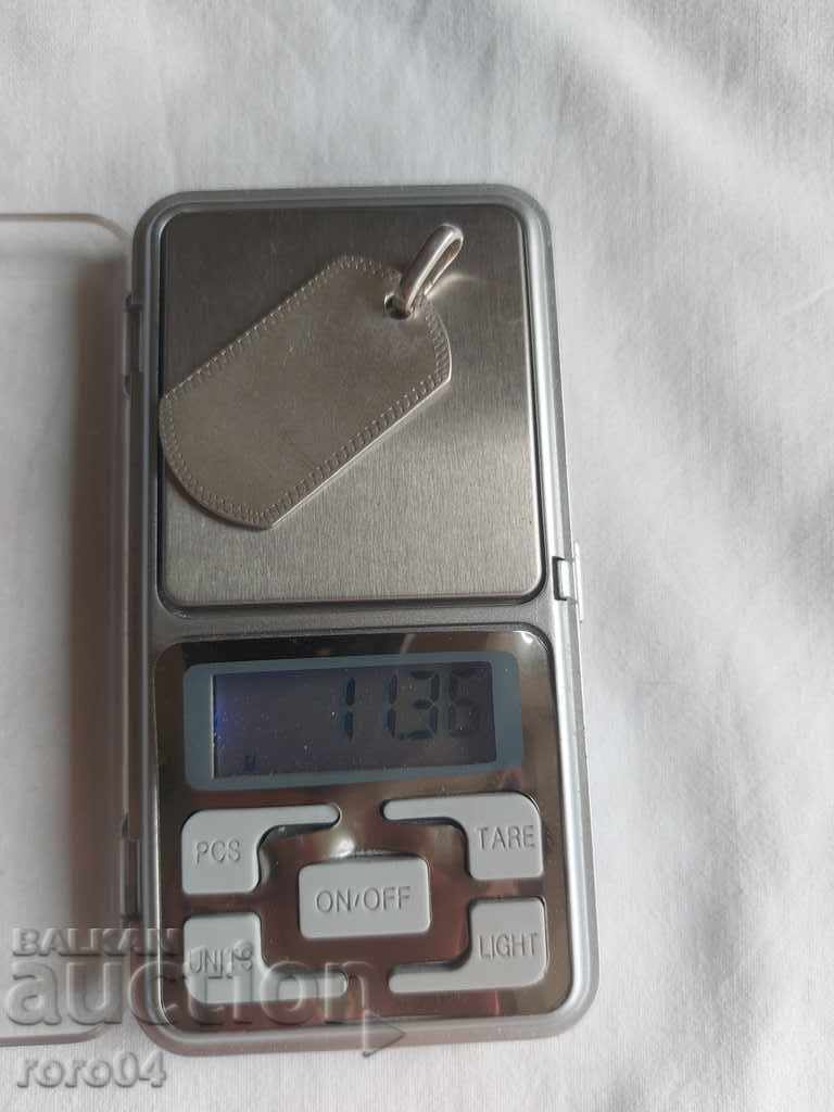 SILVER TILE - MEDALLION - 925 - 7 SILVER TILE - MEDALLION - 925 - 7