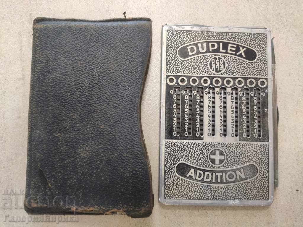 Old duplex mechanical calculator