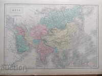 1854 - MAP OF ASIA - LARGE - ORIGINAL +