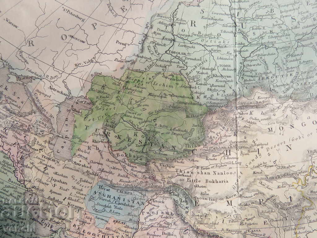 Auction  1853 - MAP OF ASIA - LARGE - ORIGINAL +