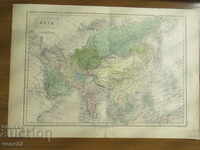 1853 - MAP OF ASIA - LARGE - ORIGINAL +