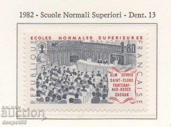 1982. France. 100 years Higher Pedagogical Institute.