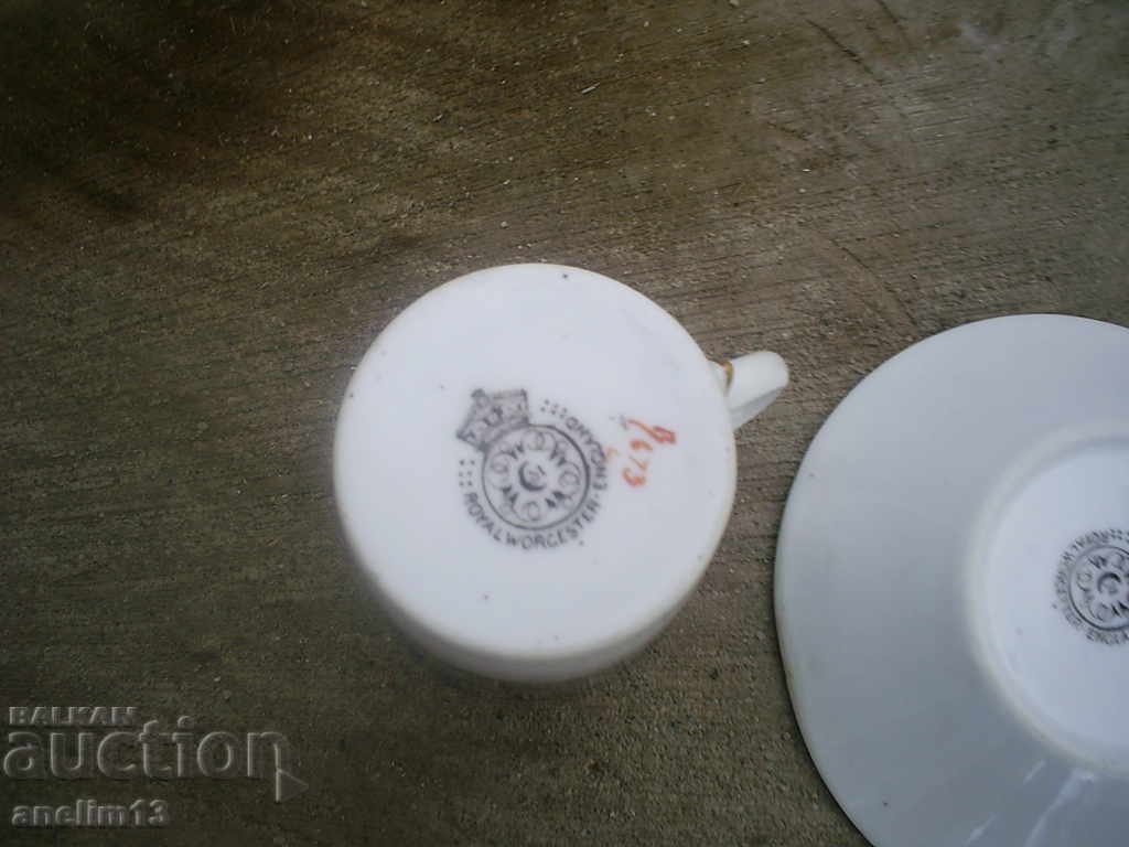 ΚΟΥΠΑ ΠΟΡΣΕΛΑΝΗΣ ΜΕ ΠΙΑΤΟ ΚΑΦΕ ROYAL WORCESTER ΑΓΓΛΙΑ - 6