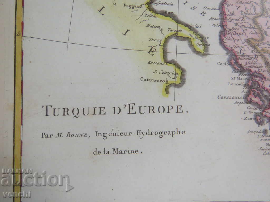 Auction  1788 - MAP OF TURKEY IN EUROPE - COPY