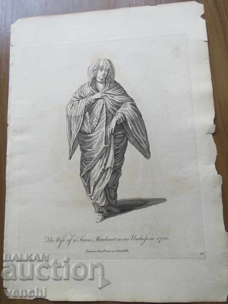 1770 - ENGRAVING - COSTUMES - ORIGINAL with price € 19.99 | 39.10 BGN