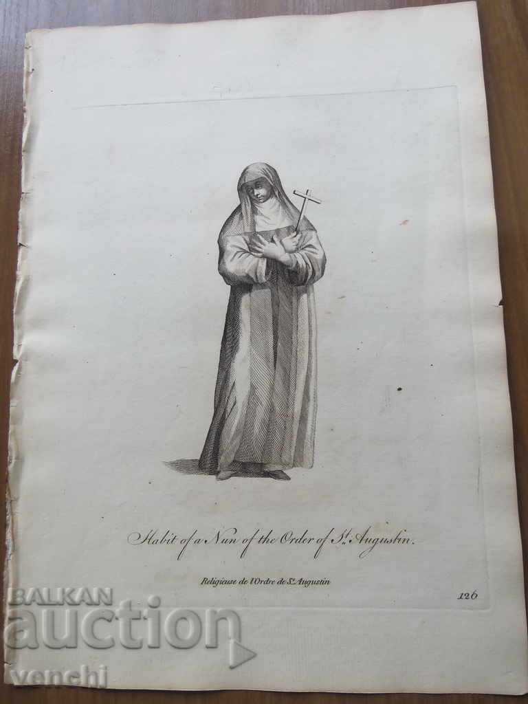 1770 - ENGRAVING - COSTUMES - ORIGINAL with price 29.99 BGN | € 15.33