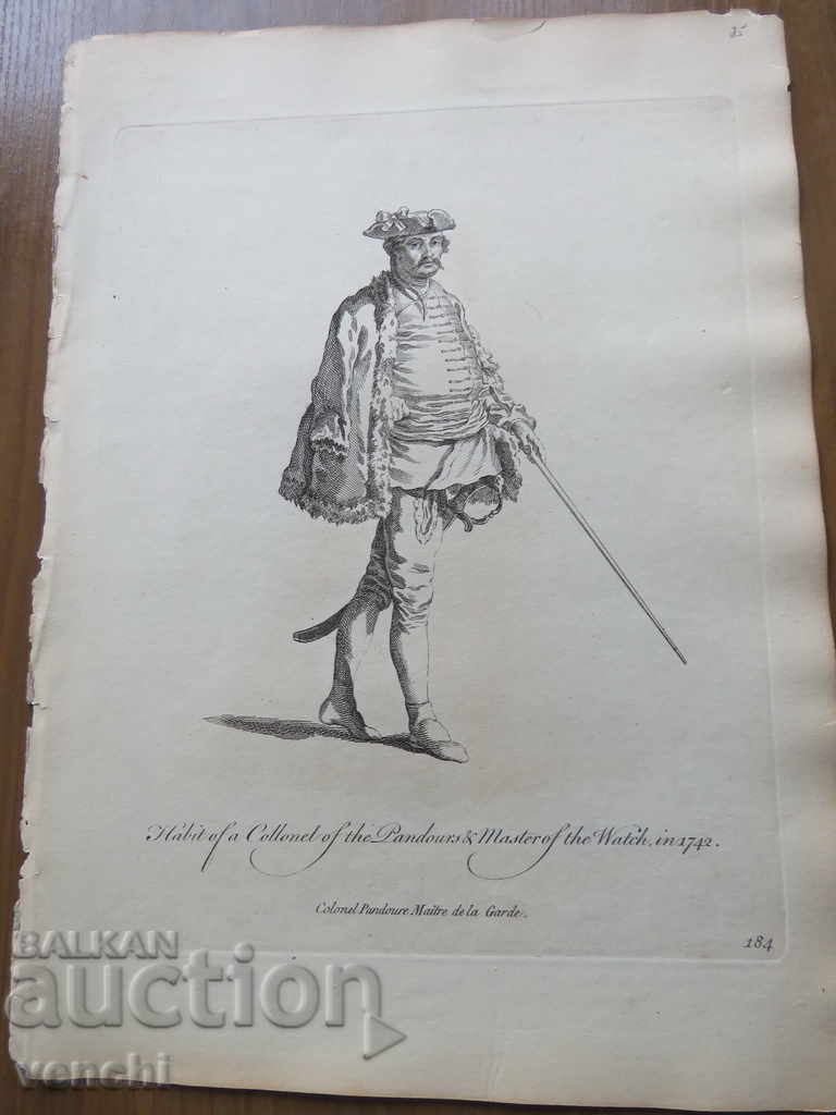 1770 - GRAVURĂ - COSTUME - ORIGINAL cu preț € 19.99 | 39.10 BGN 1770 - GRAVURĂ - COSTUME - ORIGINAL cu preț € 19.99 | 39.10 BGN