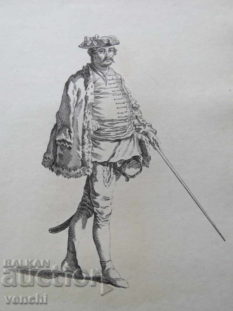 1770 - GRAVURA - COSTUME - ORIGINALE