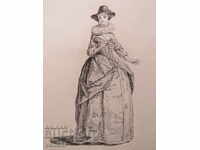 1770 - GRAVURA - COSTUME - ORIGINALE