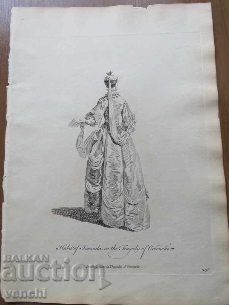 1770 - ENGRAVING - COSTUMES - ORIGINAL with price € 17.99 | 35.19 BGN