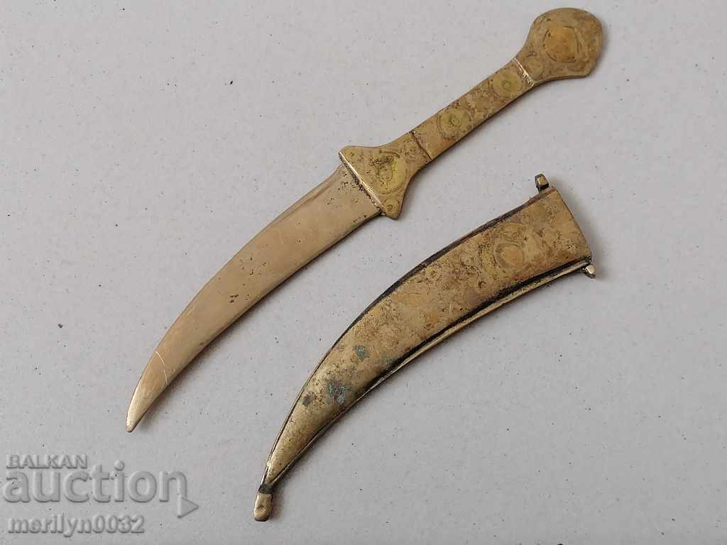 Old bronze dagger knife without blade - 6 Old bronze dagger knife without blade - 6