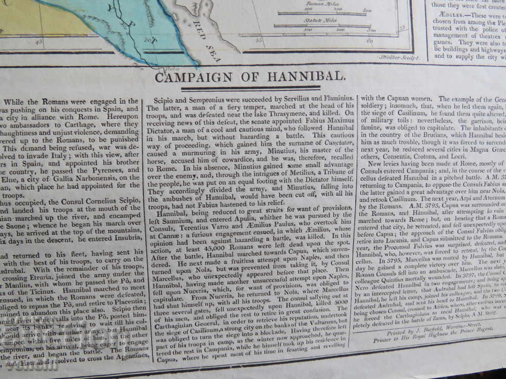 1815 - ROMAN EMPIRE MAP - LARGE - ORIGINAL + - 5 1815 - ROMAN EMPIRE MAP - LARGE - ORIGINAL + - 5