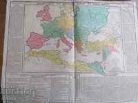 1815 - ROMAN EMPIRE MAP - LARGE - ORIGINAL +