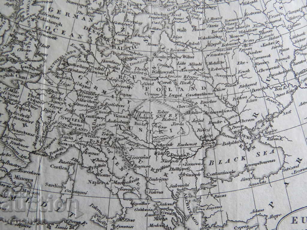 1820 - MAP OF EUROPE = ORIGINAL + with price 29.99 BGN | € 15.33 1820 - MAP OF EUROPE = ORIGINAL + with price 29.99 BGN | € 15.33